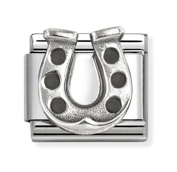 Nomination Link Duński Podkowy Vintage 330101 94 – oryginalny link do bransoletek Composable Classic ze stali nierdzewnej i srebrną podkową. Symbol szczęścia i ochrony.12.jpg